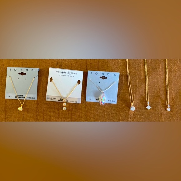 Jewelry - Cubic Zirconia Necklace Lot! Some with Original Packaging!!!! (6 Pieces) 18”